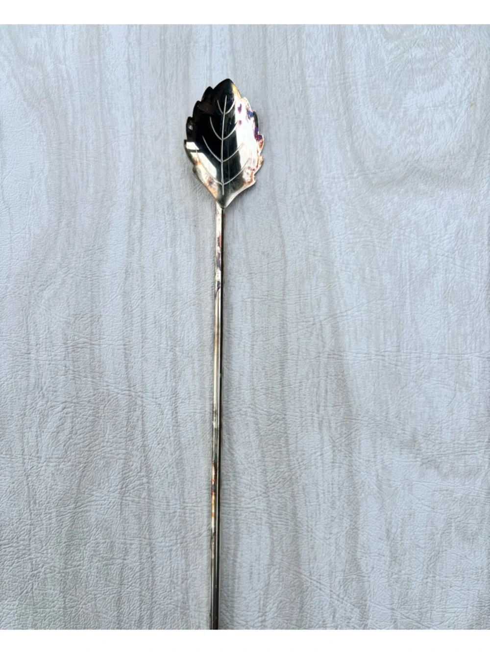 Vintage Silver Sipper Straw Spoons set of 11 - stamped Derby Cocktail Tea